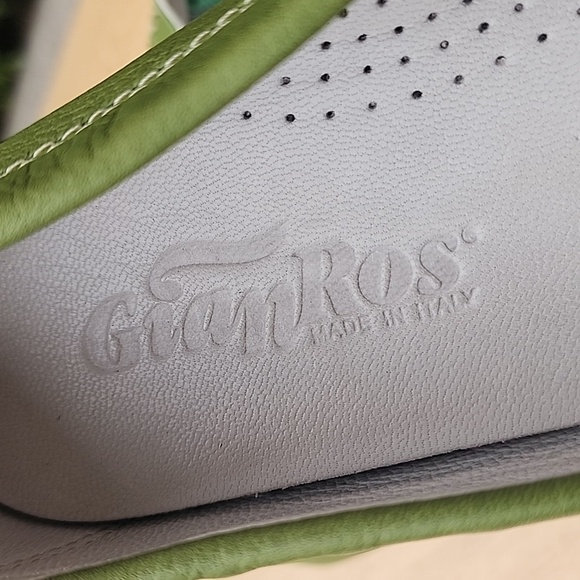 Green Leather Loafers Size 38.5 Made In Italy - Picture 7 of 11